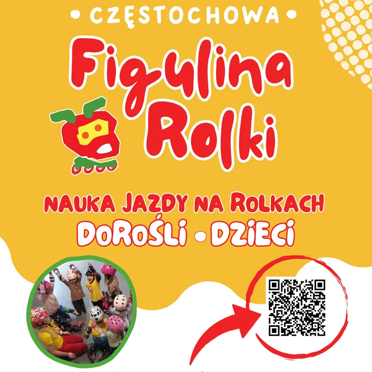 Nauka jazdy na rolkach prowadzona przez instruktorów ze szkoły Figulina Rolki